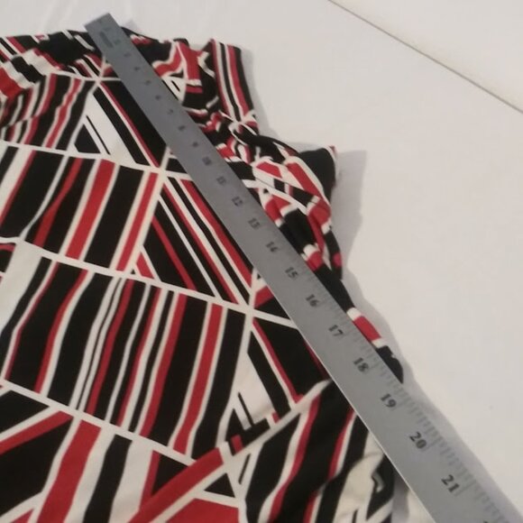 Studio One New York women's size XL red, white and black diamond dress - Picture 9 of 16